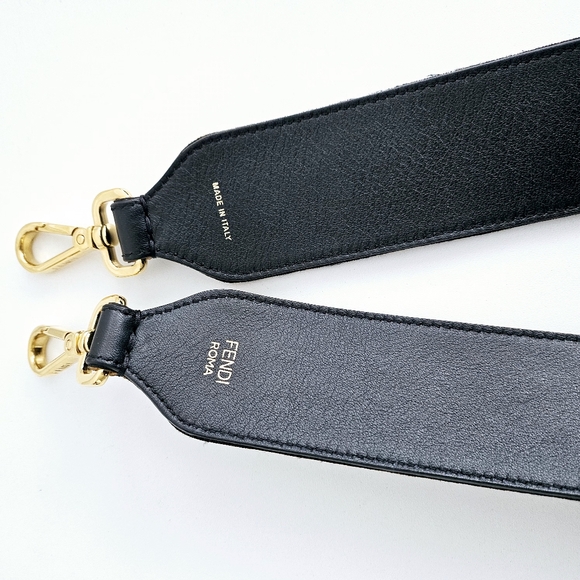 New Unused Fendi Zucca Velvet & Leather Shoulder Strap - Picture 5 of 7
